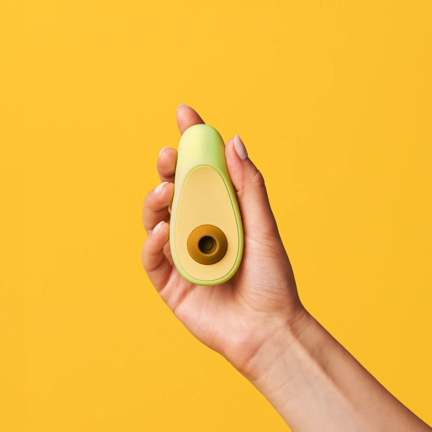 Avocado clitoral vibrator — detail view
